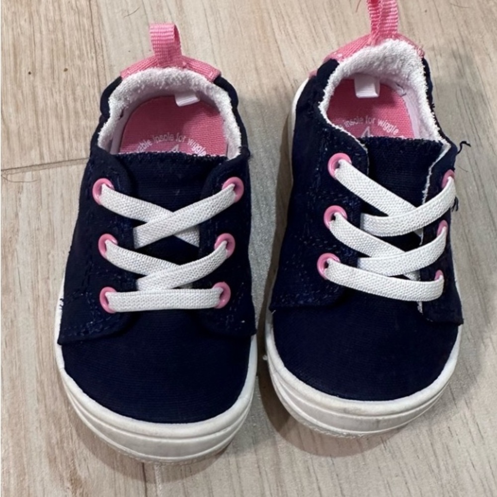 Wonder Nation Navy and Pink Kids Sneakers